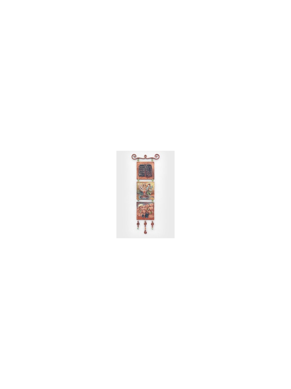 Bénédiction mobile unique en cuivre 3D - Juda significatif, Hamsa Wall Art,