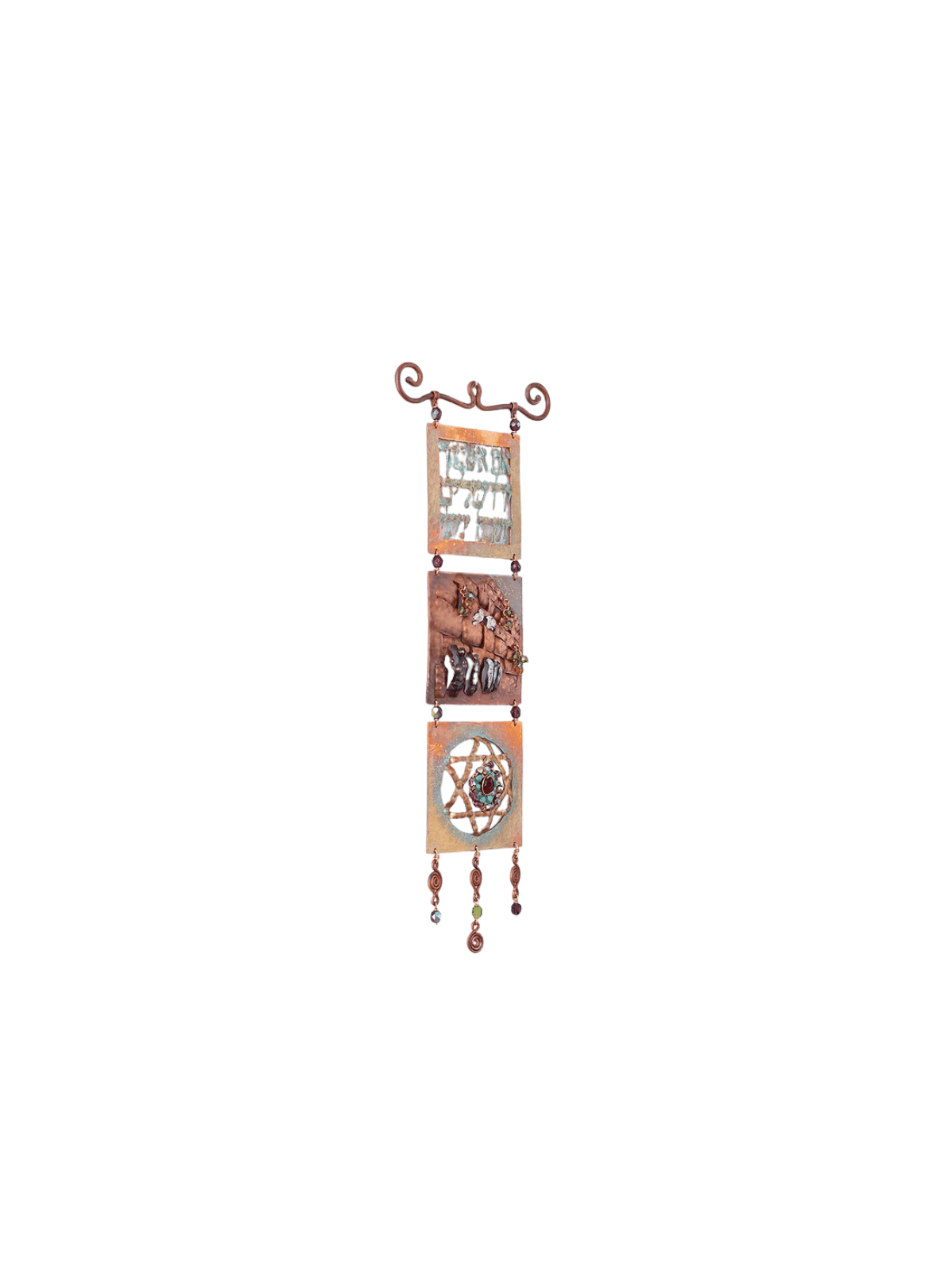 3D Copper Kotel Wall Art With Star of David - Jewi , Tu B'Av Gifts , I