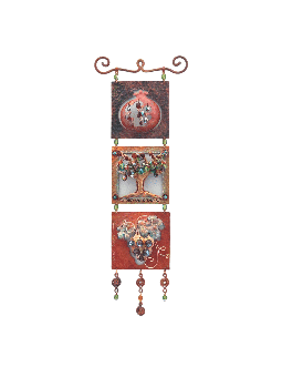 Judaica Copper Mobile Wall Hanging , Jewish Wedding Gifts , Israeli Ju
