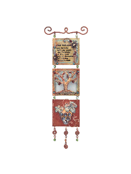 Copper & Swarovski Beads Judaica Mobile , Jewish Wedding Gifts , Israe