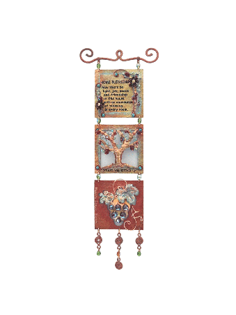 Copper & Swarovski Beads Judaica Mobile , Jewish Wedding Gifts , Israe