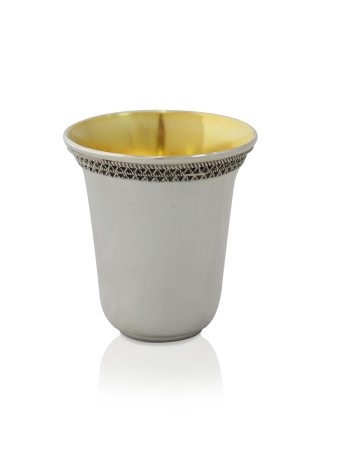Petite tasse de Kiddouch sans tige en argent sterling, cadeaux de Pâque, J israélien
