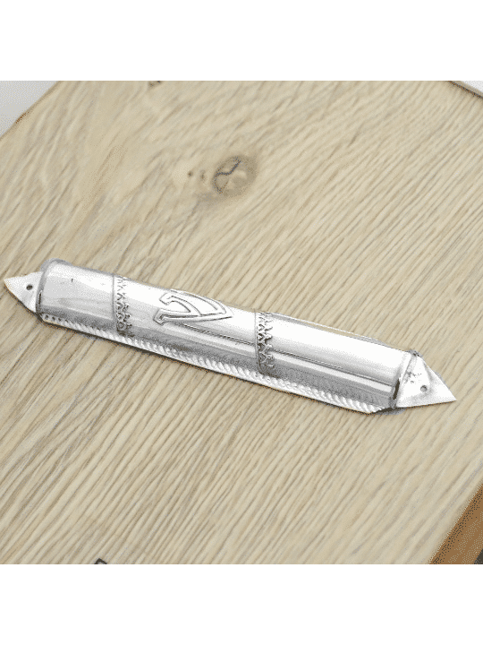 Triangle Mezuzah Silver Mezuzah Case , Cadeaux Tu B'Av , Judaica israélien