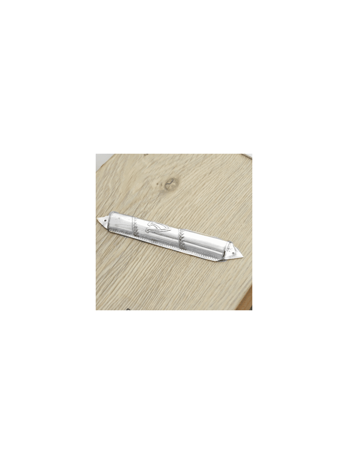 Triangle Mezuzah Silver Mezuzah Case , Tu B'Av Gifts , Israeli Judaica