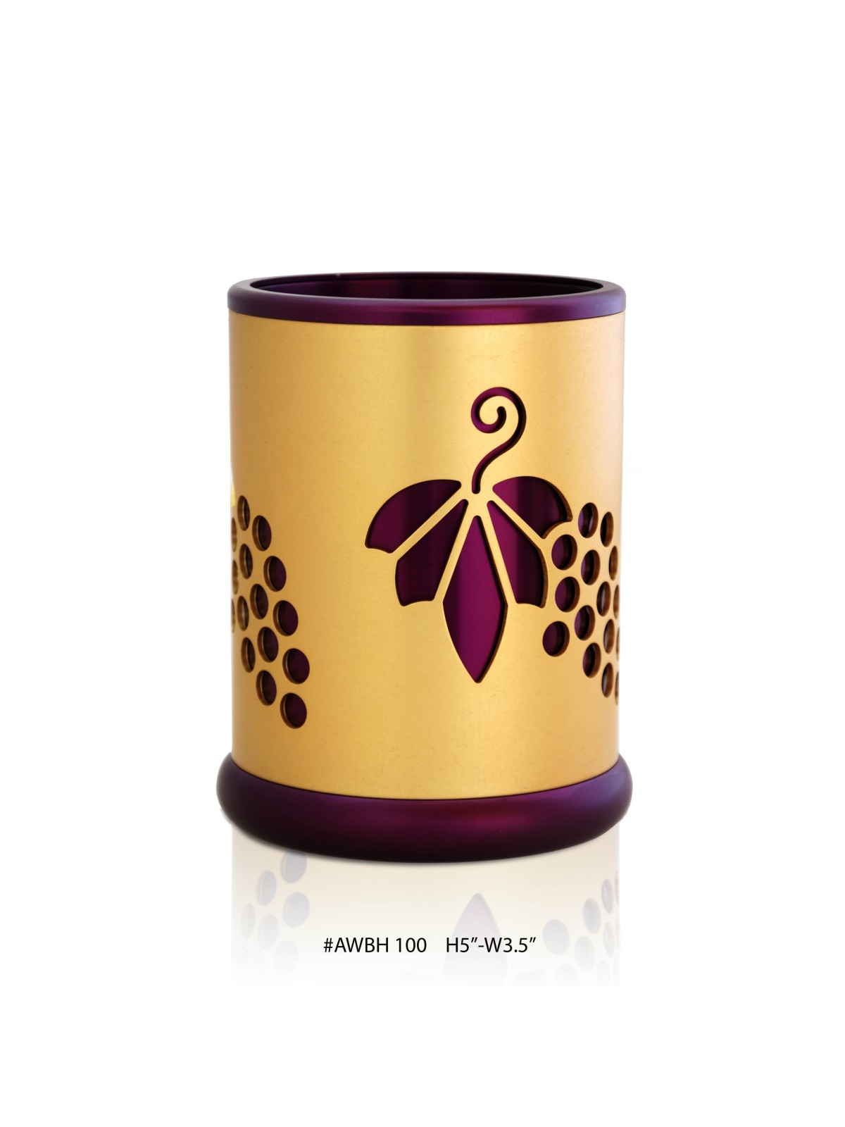 Porte-vin élégant avec illustration de raisins, cadeaux Tu B'Av, israélien