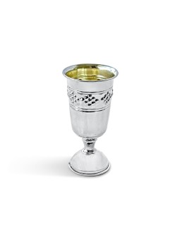 Petite Coupe de Kiddouch Enfant en Argent Sterling avec Grap , Cadeaux de Pâque ,