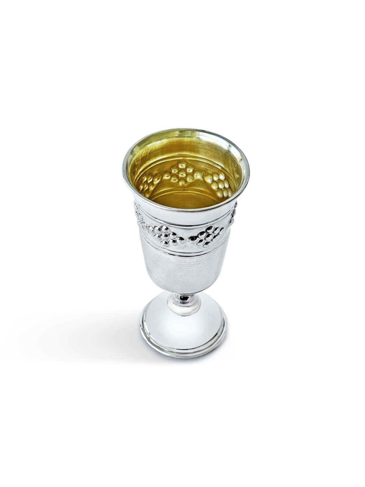 Petite Coupe de Kiddouch Enfant en Argent Sterling avec Grap , Cadeaux de Pâque ,