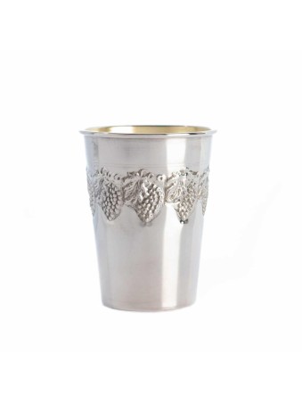 Sterling Silver Grapes Kiddush Cup , Passover Gifts , Israeli Judaica