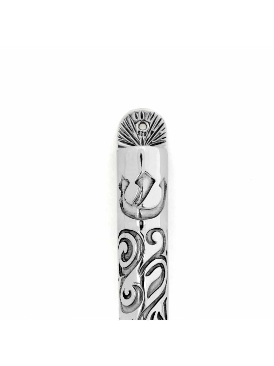 Étui Mezouza en argent sterling décoré, pour rouleaux de 7 cm, Jud israélien