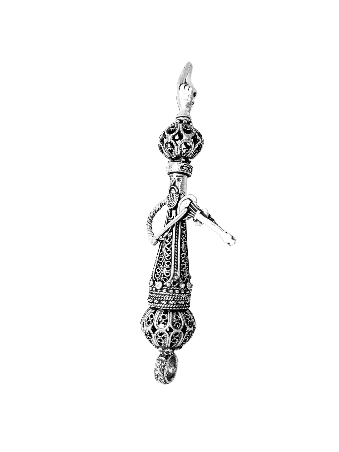 Minuscule forme de violoniste unique Torah en argent sterling, cadeaux de Pâque,