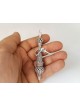 Tiny Unique Violinist Shape Sterling Silver Torah  , Passover Gifts ,