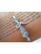 Tiny Unique Violinist Shape Sterling Silver Torah  , Passover Gifts ,