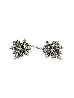 Leaves Shaped Tallit Clips Sterling Silver , Tallit Clips , Israeli Ju