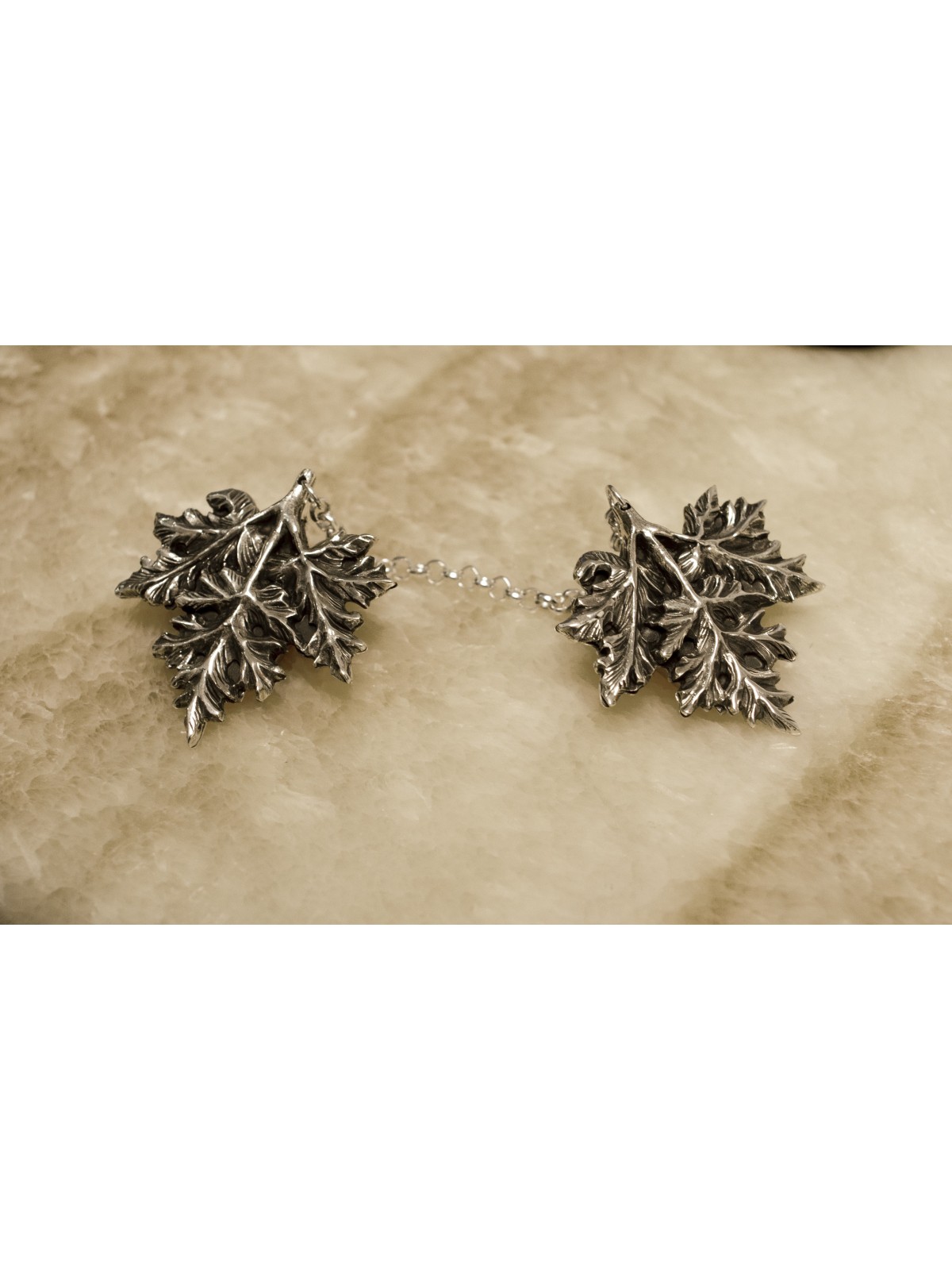 Clips Talit en forme de feuilles en argent sterling, clips Talit, Ju israélien