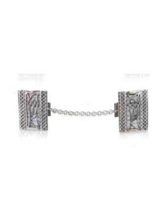 Clips de Talit « Shin » en argent sterling avec filigrane, clips de Talit, Isr