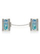 Clips de Talit « Shin » en argent sterling avec filigrane, clips de Talit, Isr
