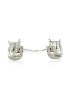 Unique 925 Sterling Silver Tallit Clips , Tallit Clips , Israeli Judai