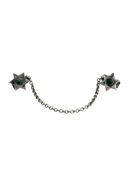 Tallit Clips Sterling silver with Eilat Stones , Tallit Clips , Israel
