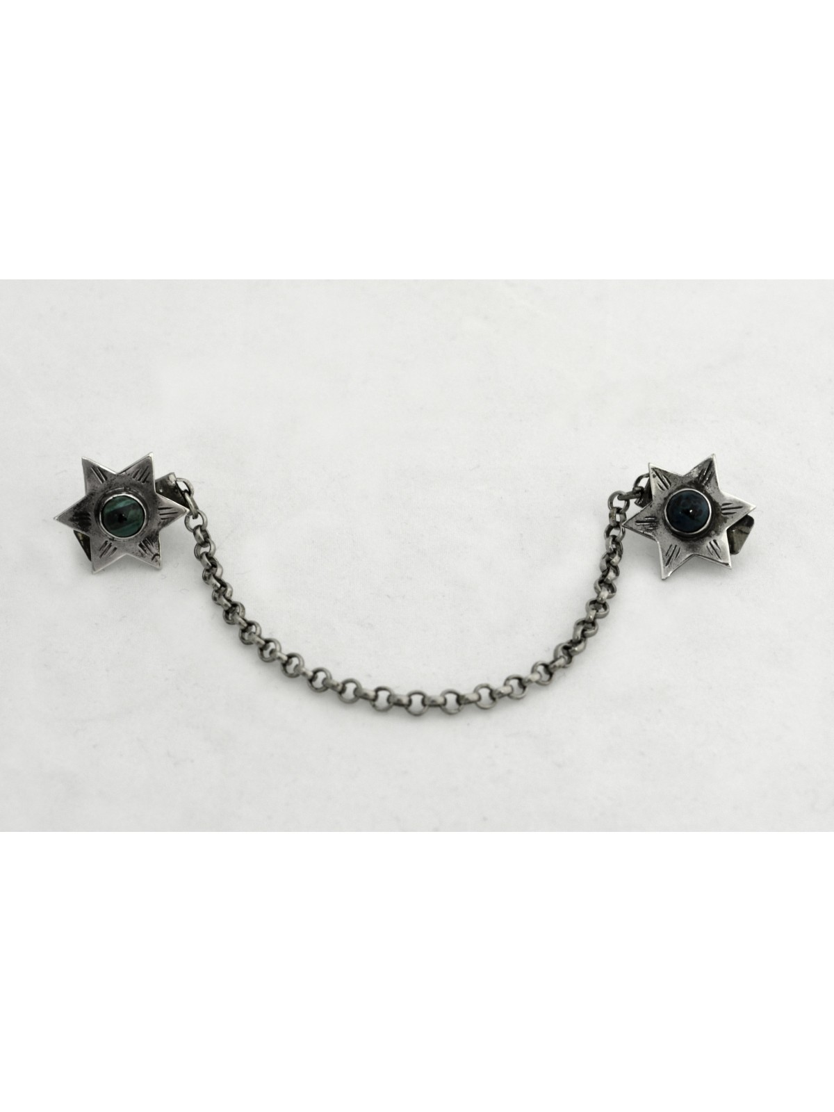 Talit Clips Argent sterling avec pierres d’Eilat , Talit Clips , Israël
