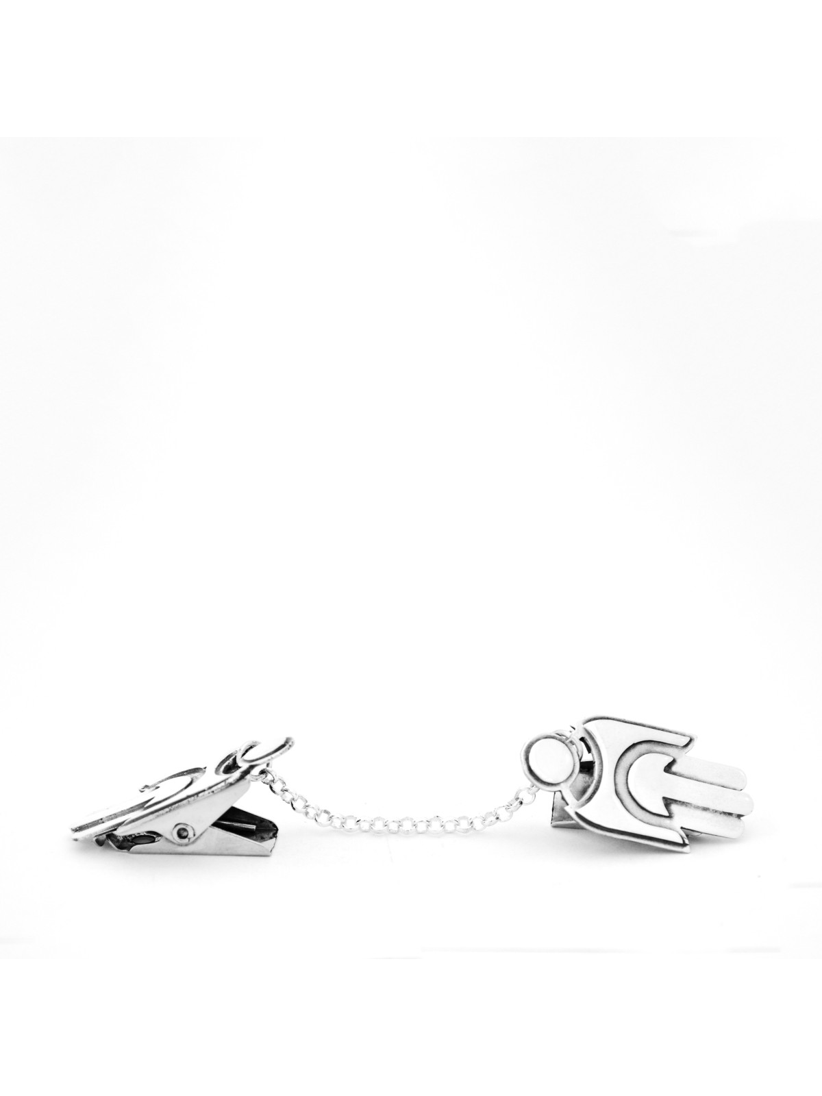Clips minimalistes de Talit de main chanceuse d’argent, clips de Talit, Jud israélien