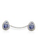Sterling Silver Drop Shape Chai Tallit Clips , Tallit Clips , Israeli