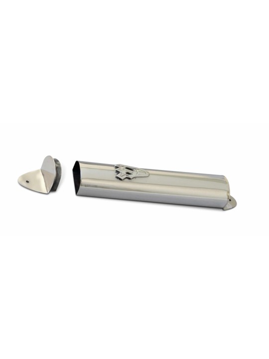 Étui Mezouza classique en argent avec finition brillante, pour rouleaux de 7 cm, Isra