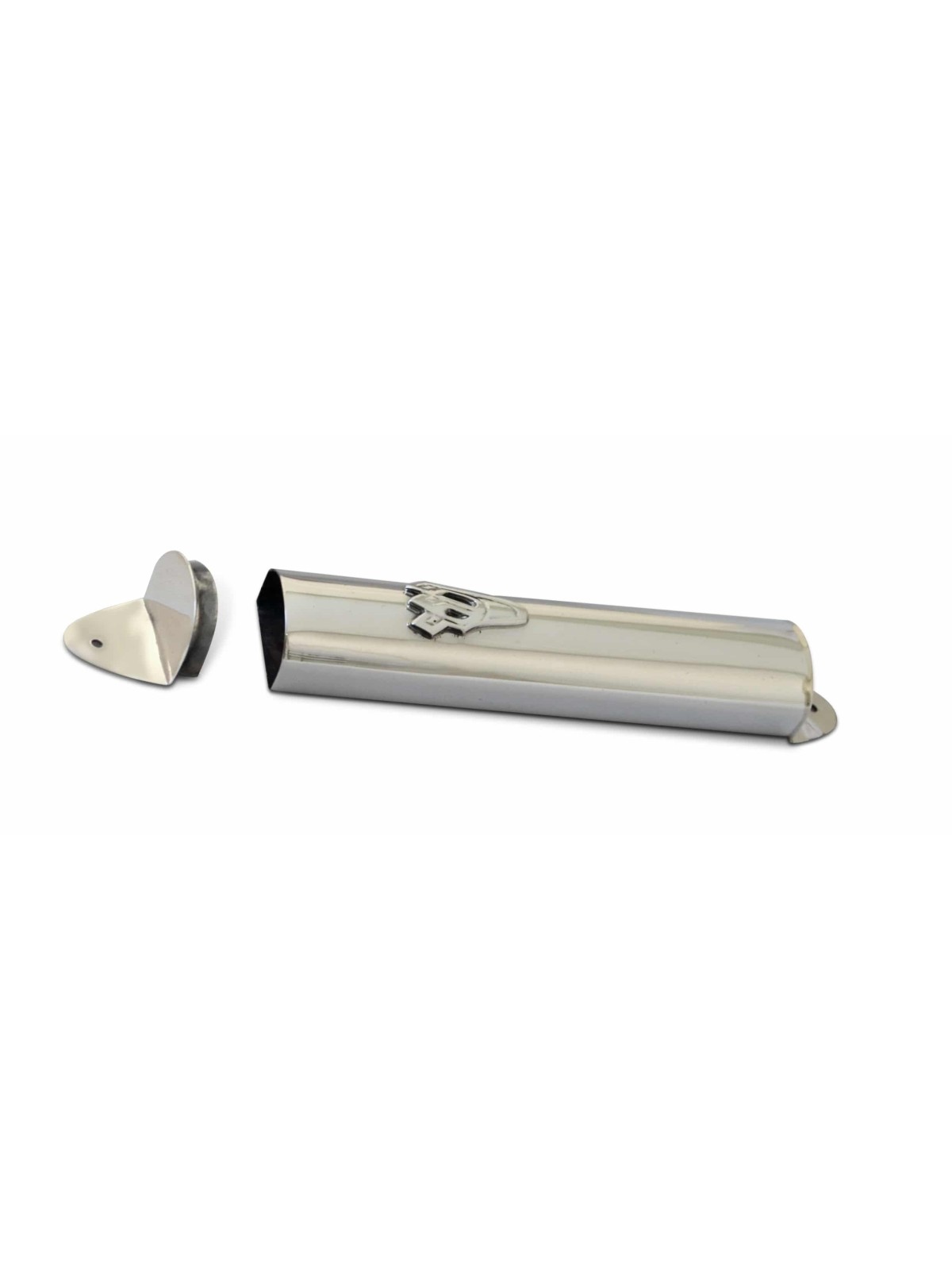 Étui Mezouza classique en argent avec finition brillante, pour rouleaux de 7 cm, Isra