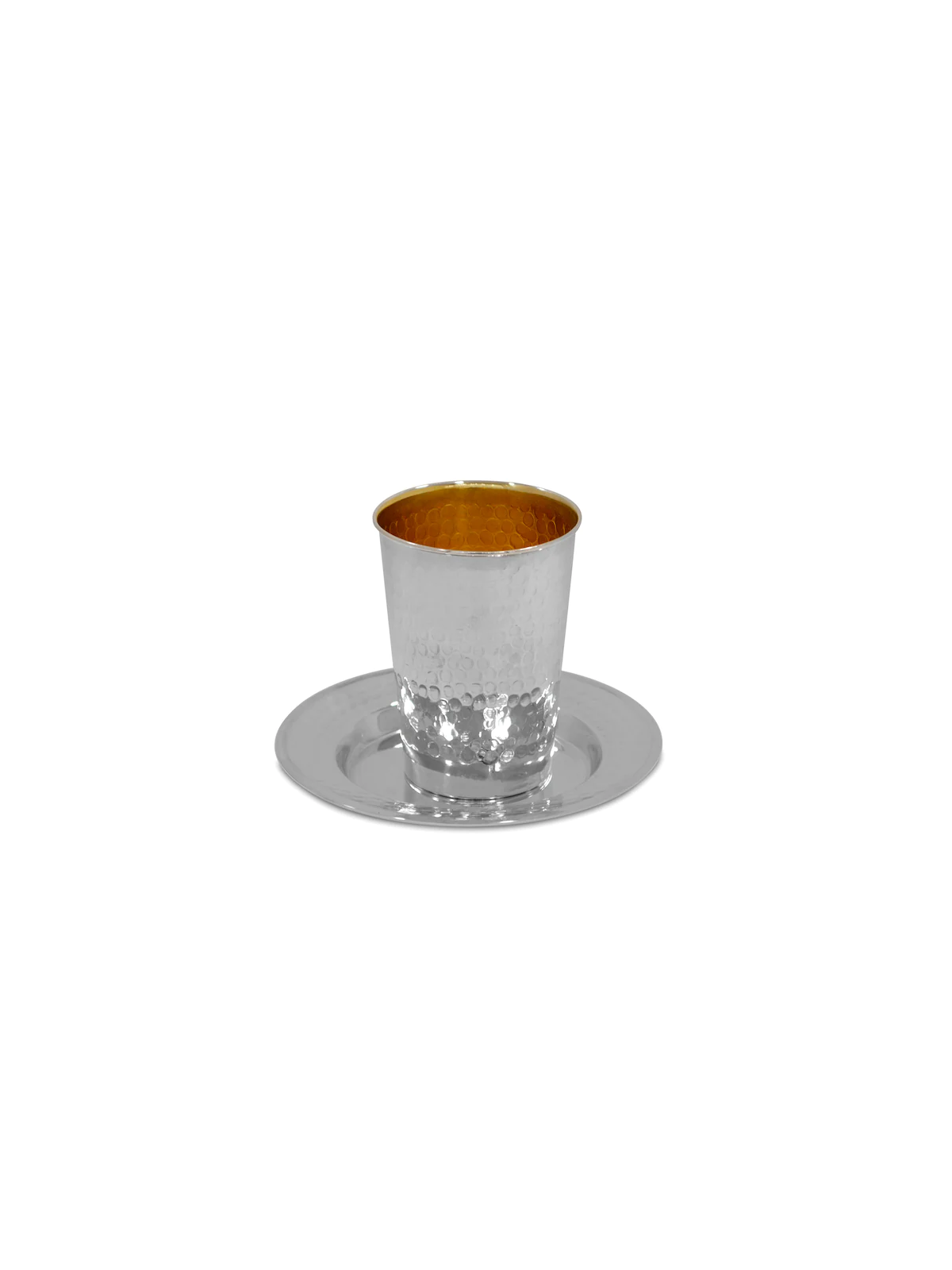 Petite tasse en argent sterling avec assiette, cadeaux de Pâque, judaïque israélien