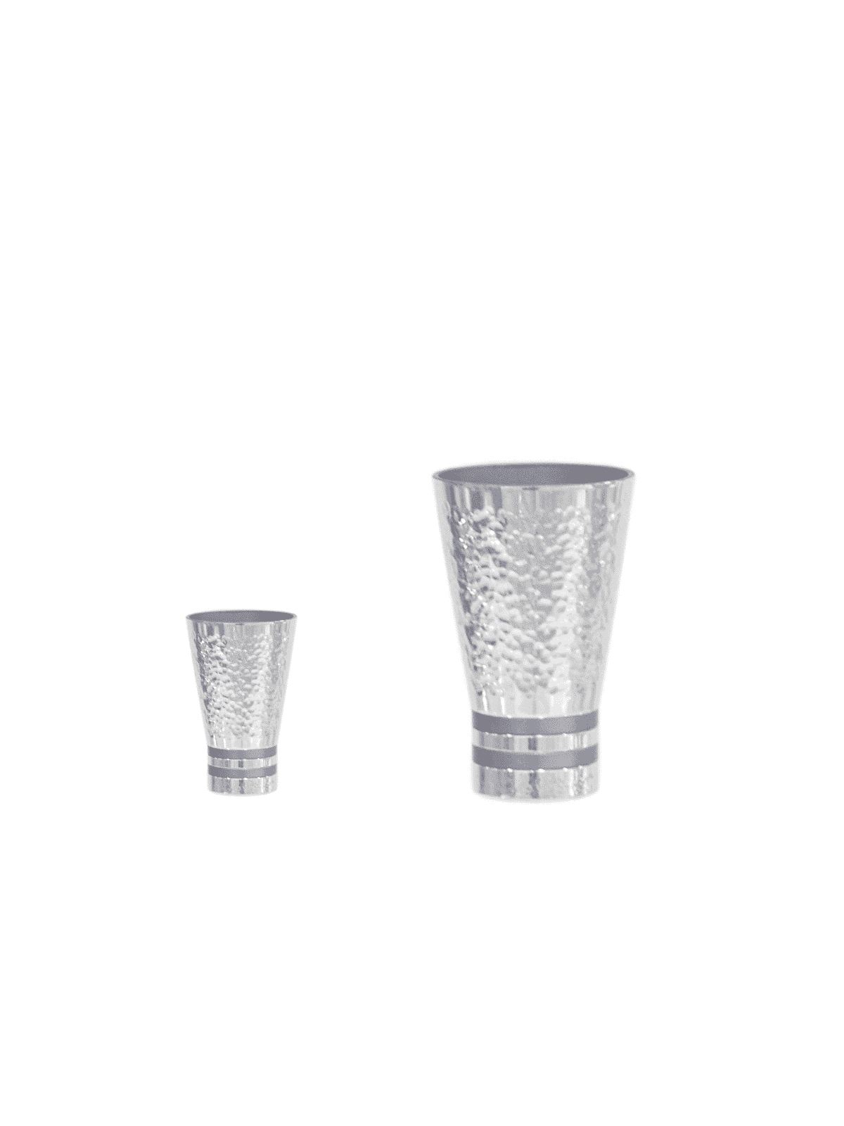 Hammered and Elegant Anodized Aluminum Small Cup , Jewish Wedding Gift