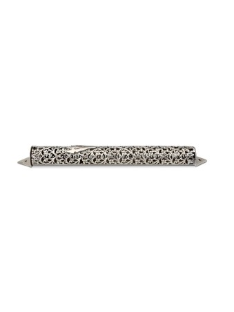 Elegant Filigree Silver Mezuzah Case , For 7cm Scrolls , Israeli Judai