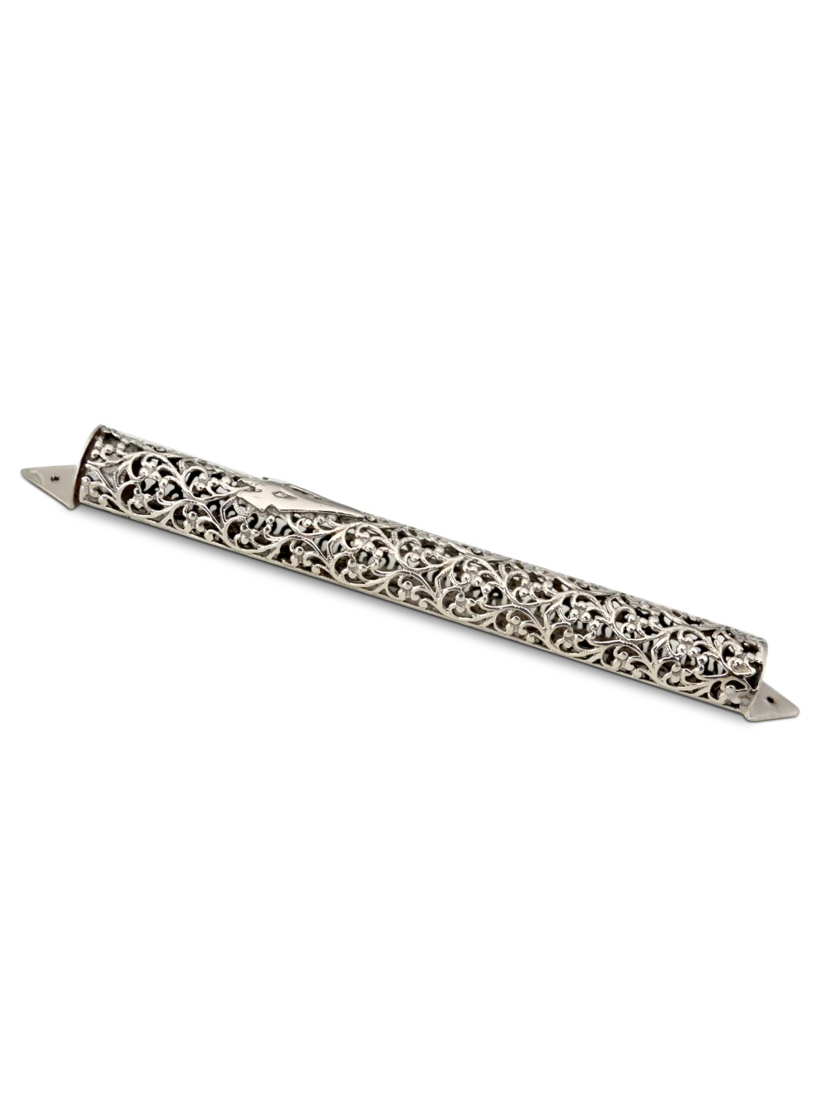 Élégant étui Mezuzah en argent filigrane, pour rouleaux de 7 cm, Judai israélien