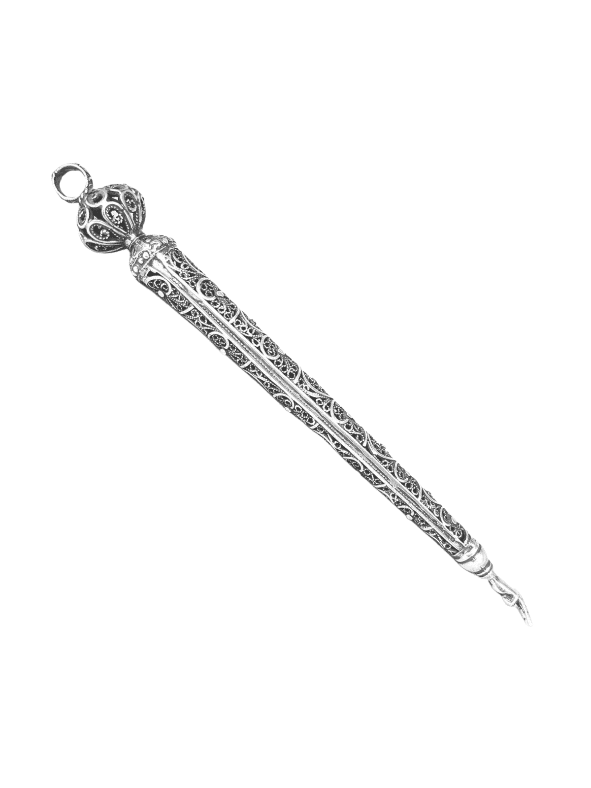 Mid Size Torah Pointer With Filigree Flower Design , Passover Gifts ,