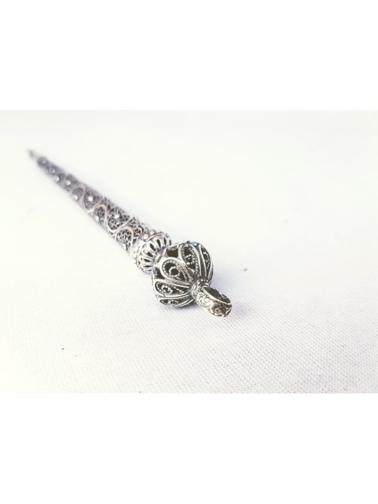 Mid Size Torah Pointer With Filigree Flower Design , Passover Gifts ,