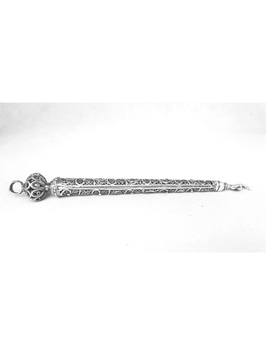 Pointeur de Torah de taille moyenne avec motif de fleurs en filigrane, cadeaux de Pâque,