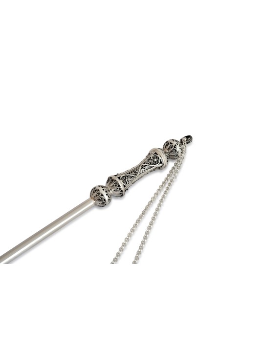 Classic Filigree And Smooth Finish Silver Yad Tora , Passover Gifts ,