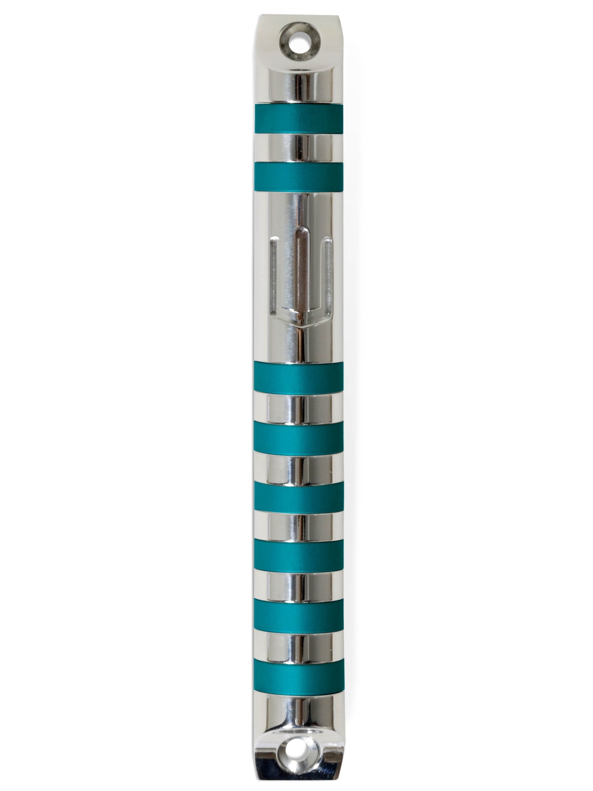 Boîtier bleu moderne de mezouza en aluminium anodisé, grandes mezouzas, israéliennes