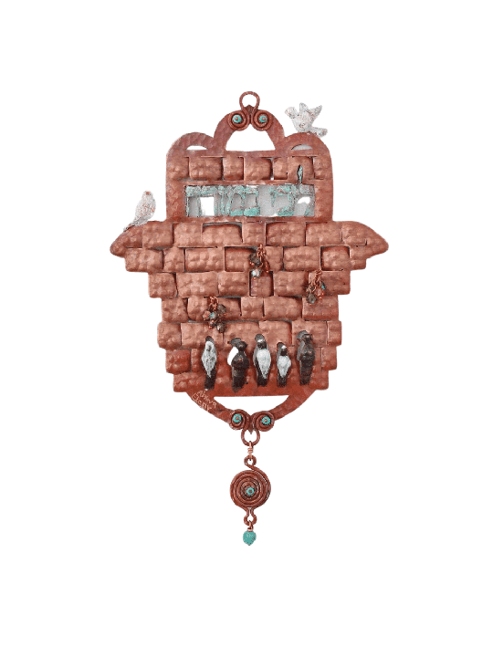 Meaningful Copper Western Wall Hamsa , Jewish Wedding Gifts , Israeli