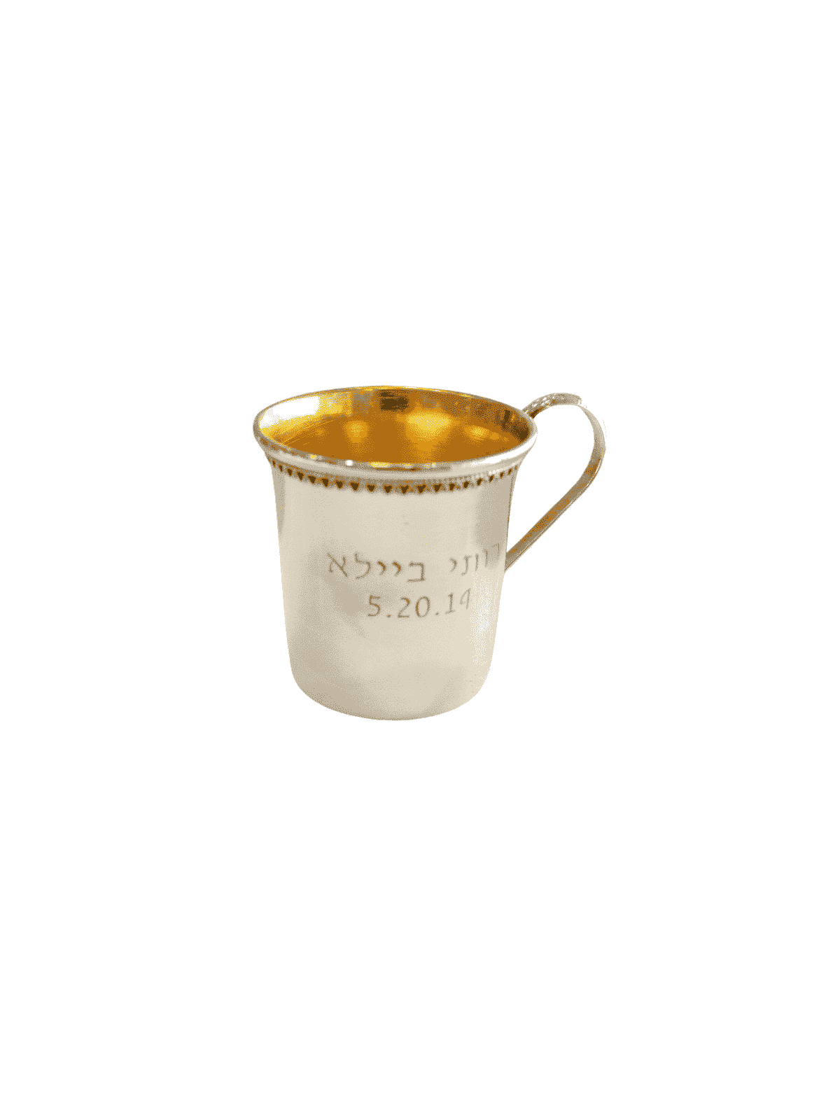 Tasse de Kiddush Yeled Tov personnalisée en argent sterling, cadeaux de Pâque,