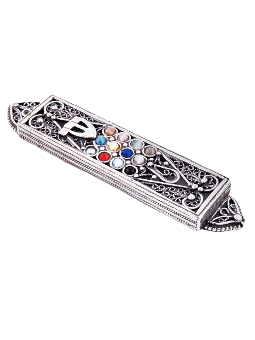 Cuirasse sacerdotale Unique Mezuzah Case , Cadeaux Tu B'Av , Jud israélien