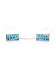 Unique Silver Blue Tallit Clips with Enamel , Tallit Clips , Israeli J