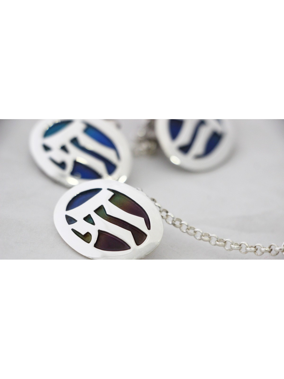 Colorful Sterling Silver Large Tallit Clips , Tallit Clips , Israeli J