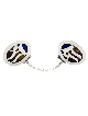 Colorful Sterling Silver Large Tallit Clips , Tallit Clips , Israeli J