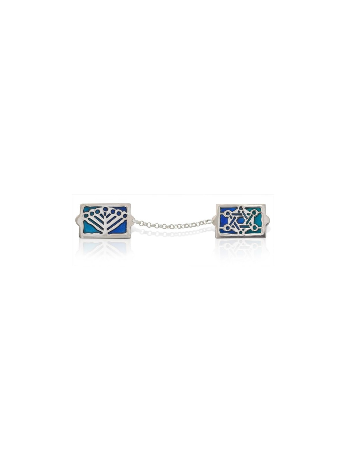 Clips Talit avec étoile de David et Menorah, Clips Talit, J israélien