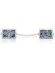 Tallit Clips with Star of David and Menorah , Tallit Clips , Israeli J
