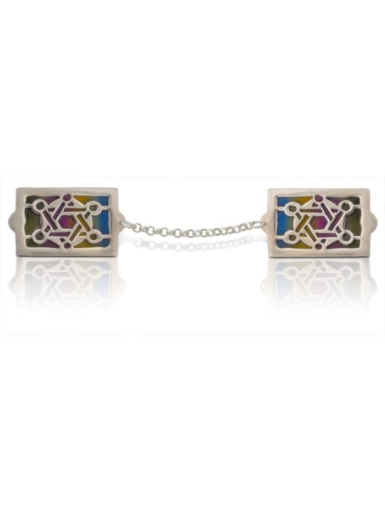 Étoile rectangulaire de David Talit Clips , Talit Clips , Judaïque israélien