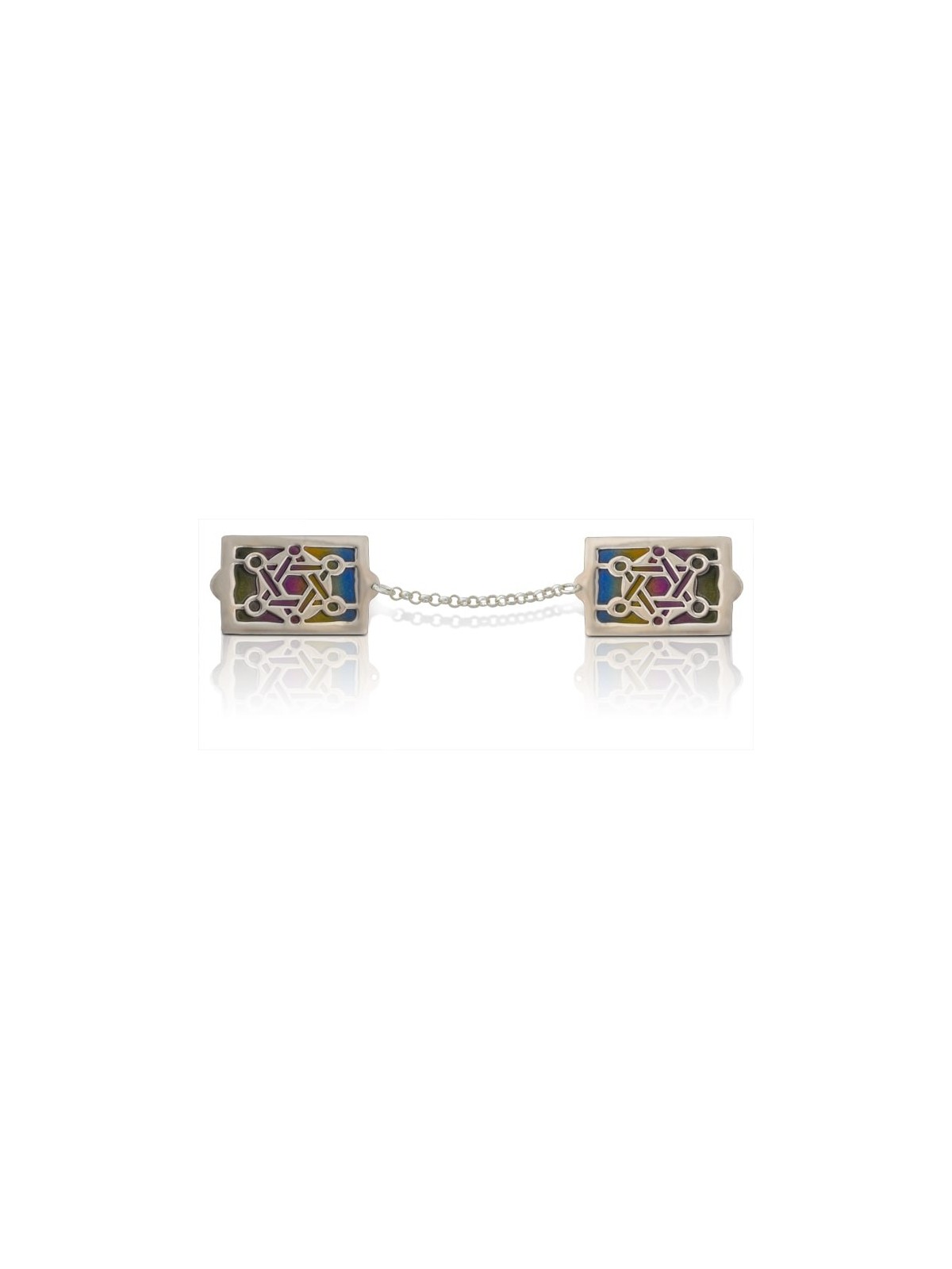 Étoile rectangulaire de David Talit Clips , Talit Clips , Judaïque israélien