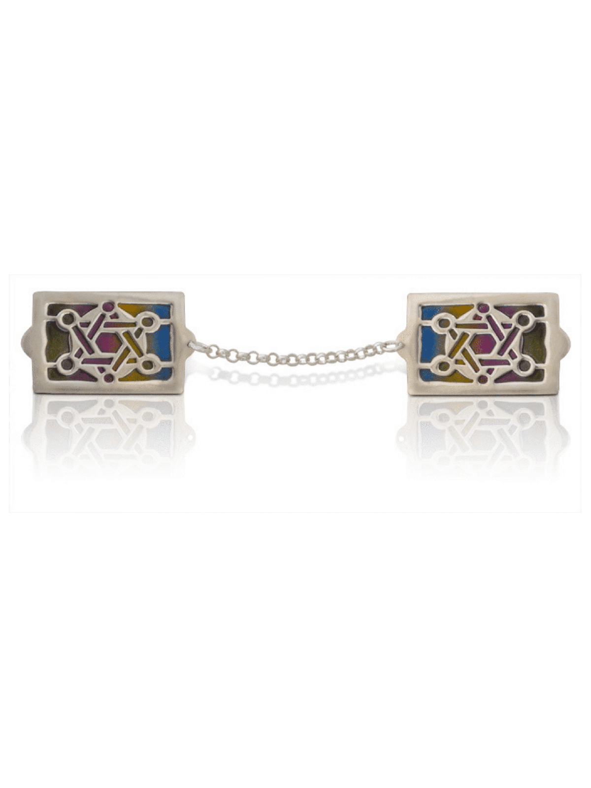 Étoile rectangulaire de David Talit Clips , Talit Clips , Judaïque israélien