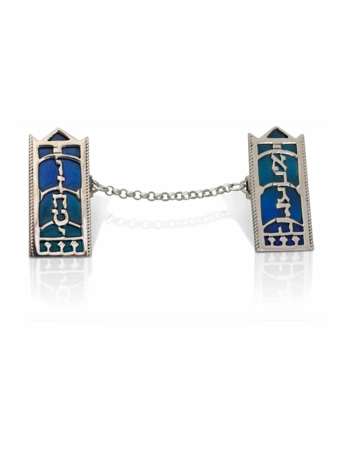 Sterling Silver Tallit Clips Dix Commandements , Talit Clips , Israélien