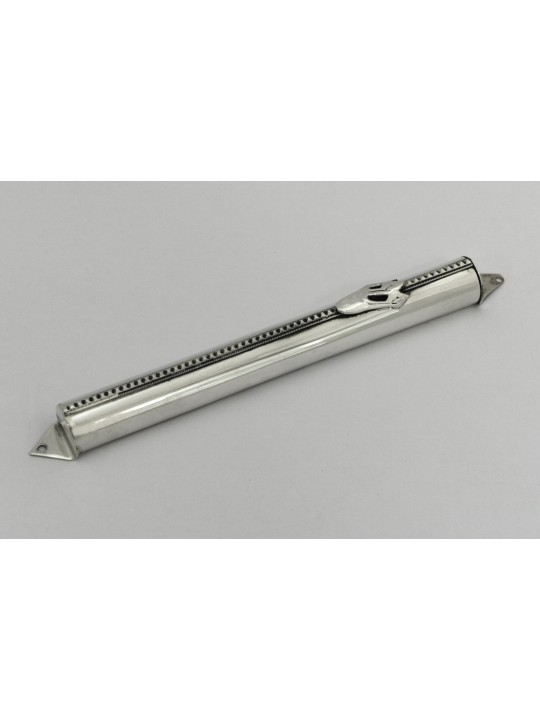 Étui Mezouza moderne en argent avec perles en filigrane, pour rouleaux de 7 cm, Isr