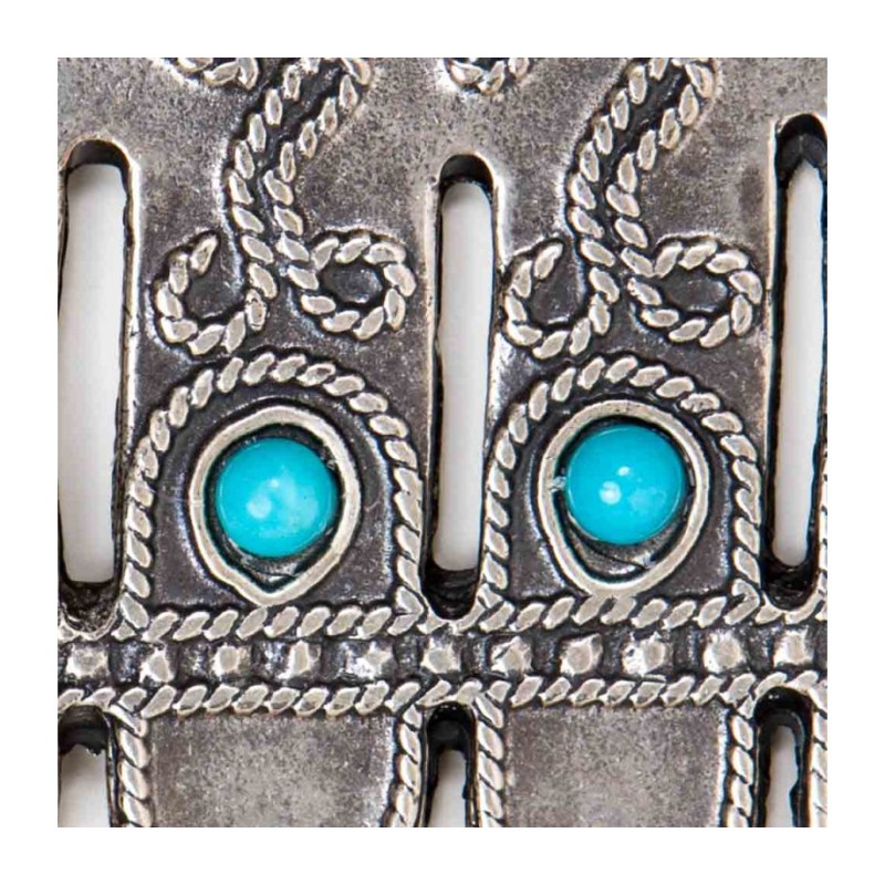 Silver Plated Ancient Wall Hamsa with Colorful Beads ... | Metal Hamsa